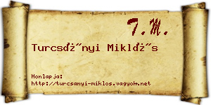 Turcsányi Miklós névjegykártya