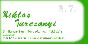 miklos turcsanyi business card